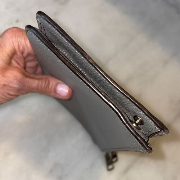 Coach Wristlet Bag Purse Leather Cross Grain Clutch Wallet - Picture 10 of 16